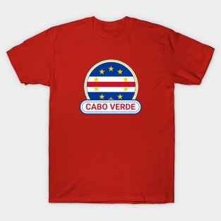 Cabo Verde Country Badge - Cabo Verde Flag T-Shirt